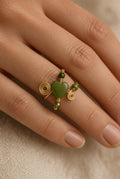 Bague torsadée Vert & Or
