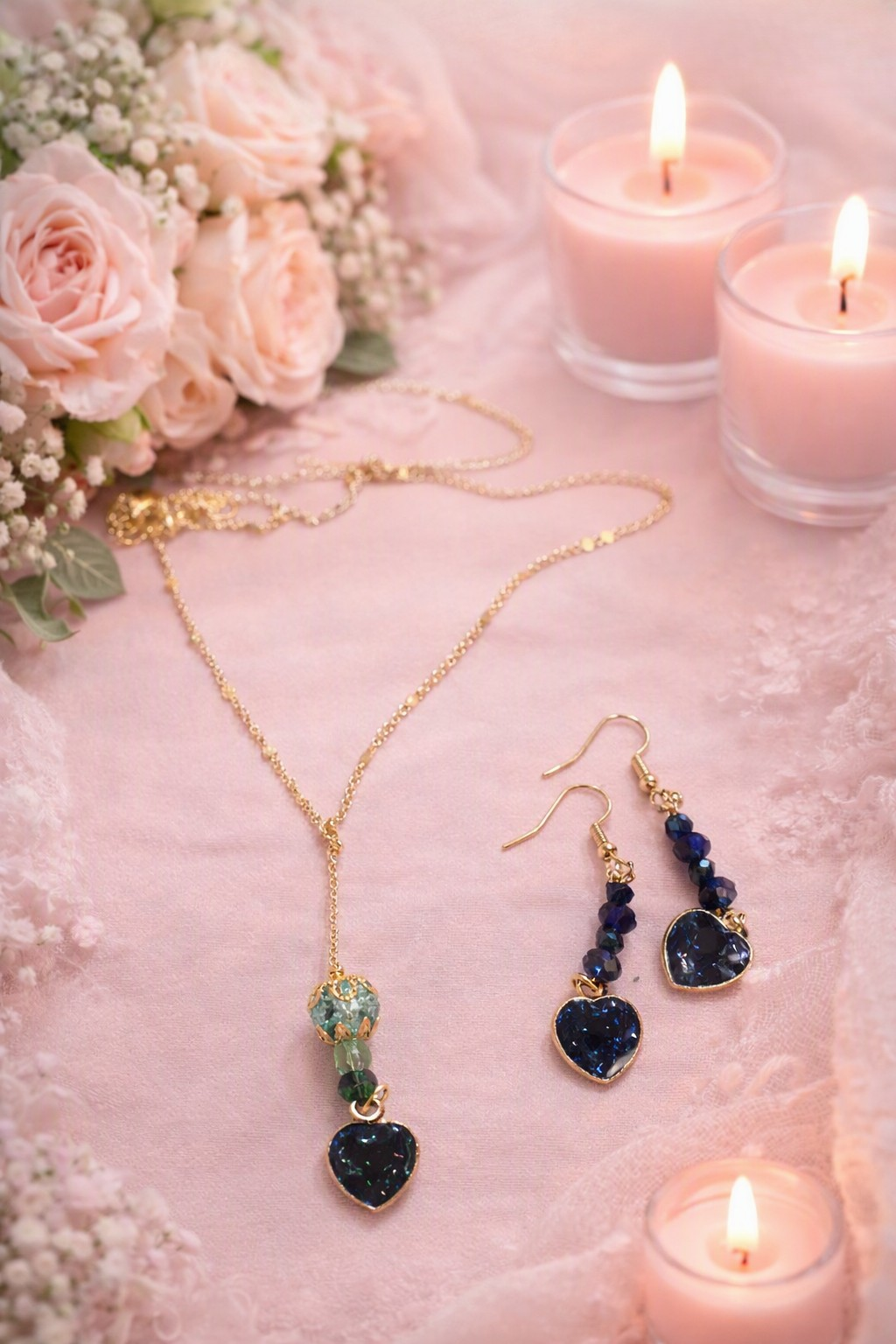 Parure Cœur Saphir